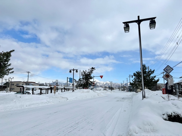 岩内町バスターミナル雪