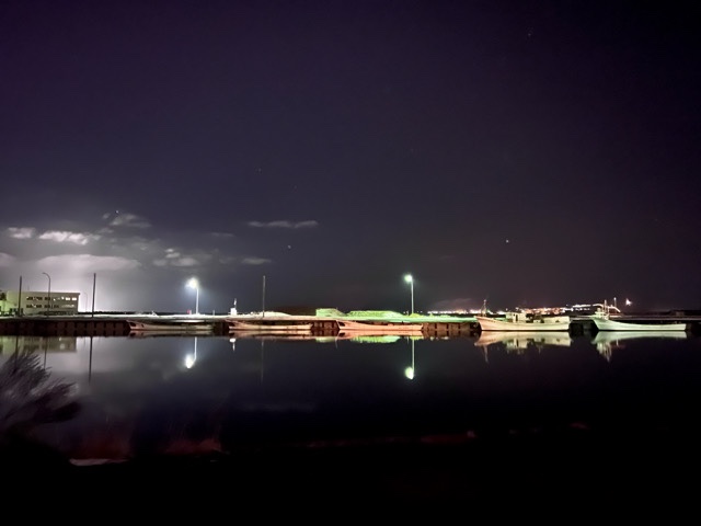 岩内港の夜景