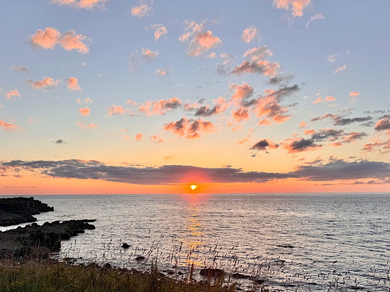 敷島内漁港夕陽